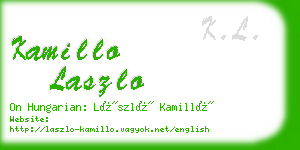 kamillo laszlo business card